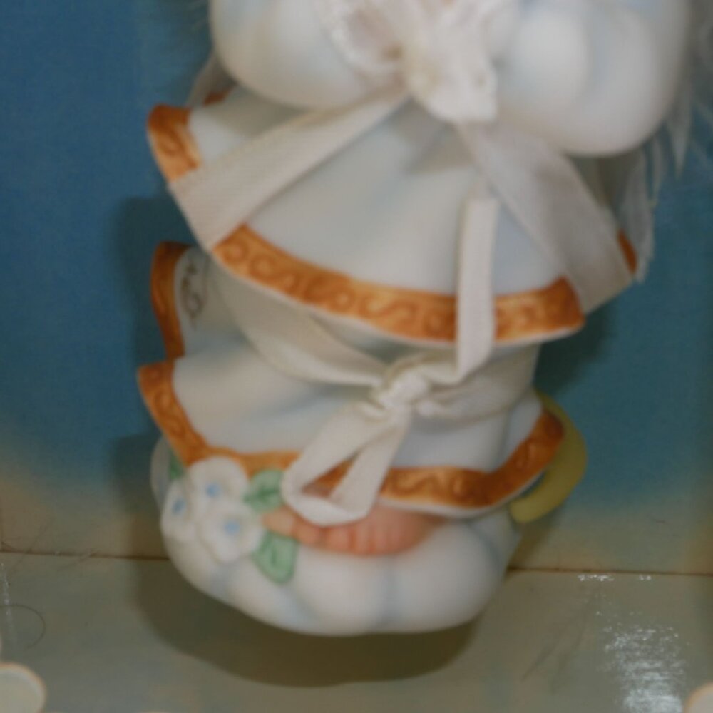 Marie Osmond Little Miracles April Angel Figurine Bisque Porcelain Collectible - Picture 5 of 7